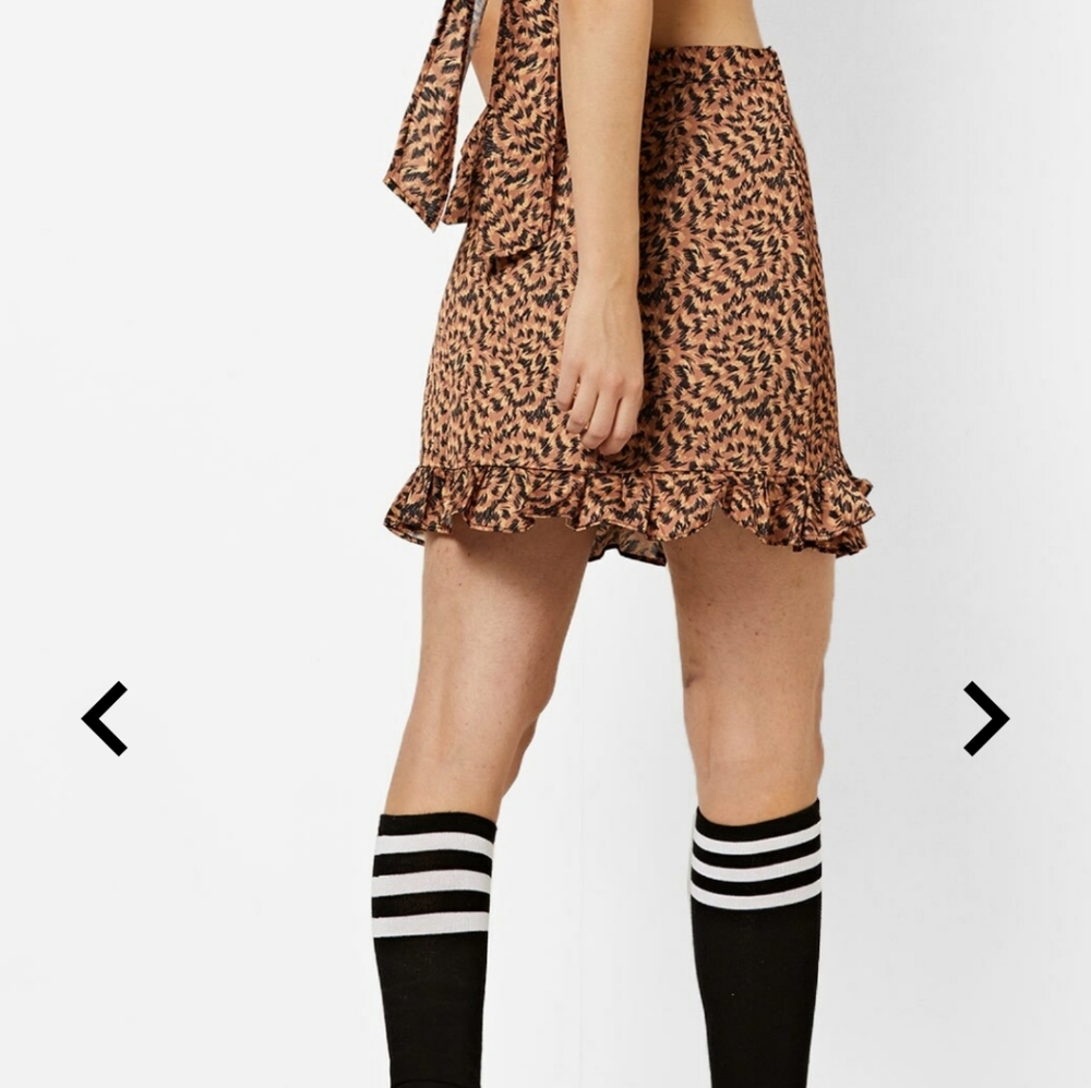 Leopard print mock wrap skirt - Picture 4 of 8